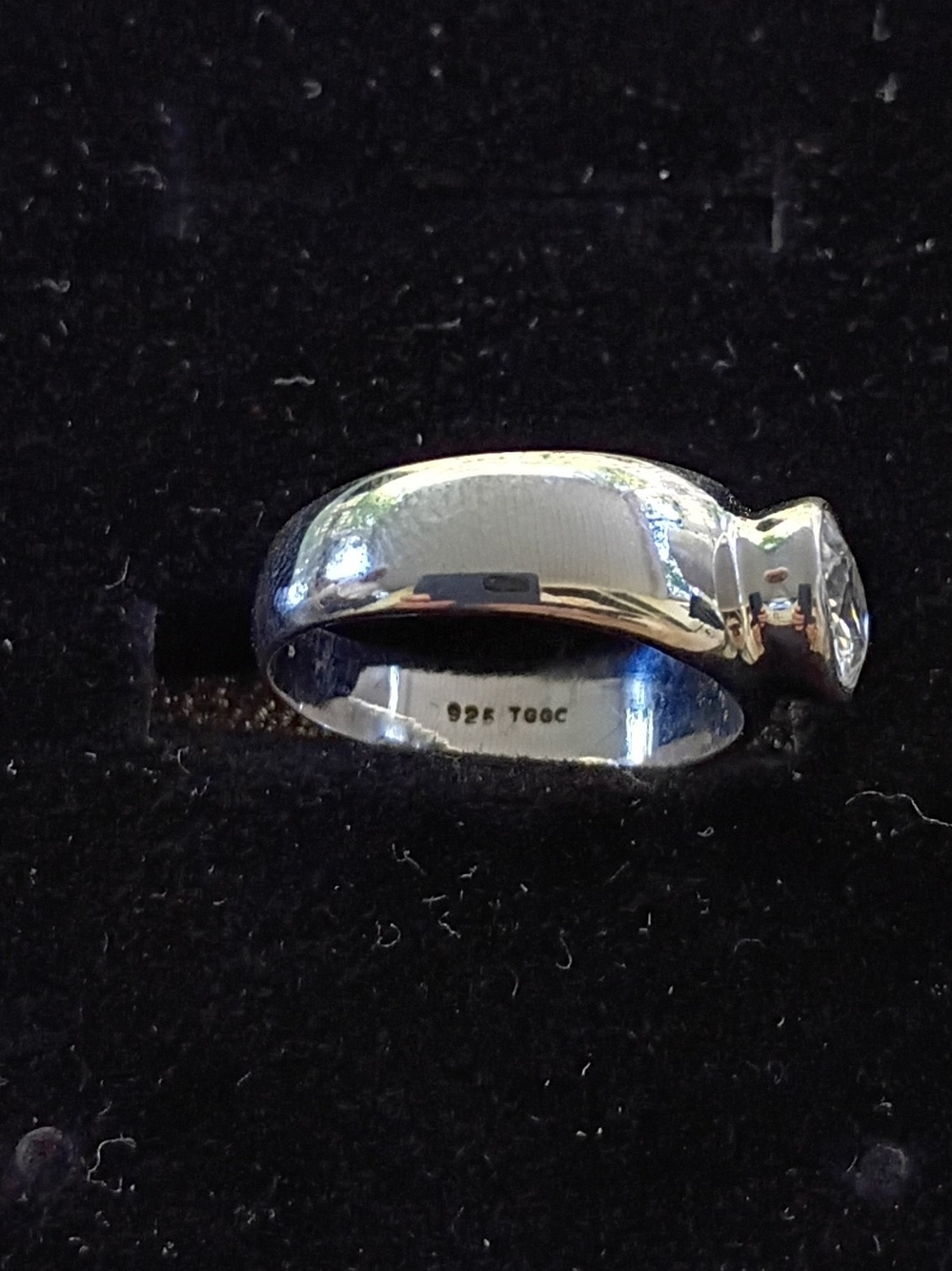 Vtg Rare Oval Diamond Simulant CZ Solitaire Ring sz 7 925 Sterling 4g Exc Cond! - Picture 3 of 10